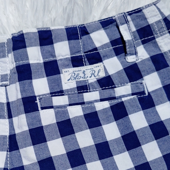 Polo Ralph Lauren Blue & White Plaid Shorts Size 5 - Picture 3 of 7